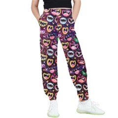 Funny Monster Mouths Kids  Elastic Waist Pants