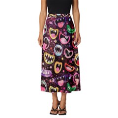 Funny Monster Mouths Classic Midi Chiffon Skirt by Salman4z