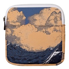 Waves Aesthetic Ocean Retro Sea Vintage Mini Square Pouch by Salman4z