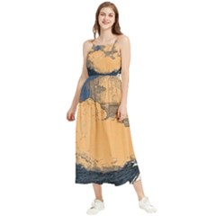 Waves Aesthetic Ocean Retro Sea Vintage Boho Sleeveless Summer Dress