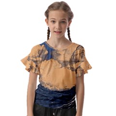 Waves Aesthetic Ocean Retro Sea Vintage Kids  Cut Out Flutter Sleeves by Salman4z