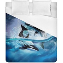 Orca Wave Water Underwater Duvet Cover (california King Size) by Salman4z