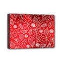 Christmas Pattern Red Mini Canvas 7  x 5  (Stretched) View1