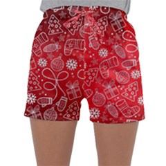 Christmas Pattern Red Sleepwear Shorts by Salman4z