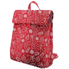 Christmas Pattern Red Flap Top Backpack by Salman4z