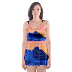 Sun Ultra Artistic 3d Illustration Sunset Skater Dress Swimsuit by Salman4z