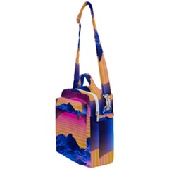 Sun Ultra Artistic 3d Illustration Sunset Crossbody Day Bag by Salman4z