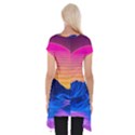 Sun Ultra Artistic 3d Illustration Sunset Short Sleeve Side Drop Tunic View2