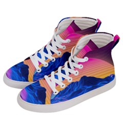 Sun Ultra Artistic 3d Illustration Sunset Men s Hi-top Skate Sneakers by Salman4z