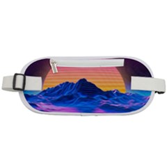 Sun Ultra Artistic 3d Illustration Sunset Rounded Waist Pouch by Salman4z