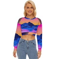 Sun Ultra Artistic 3d Illustration Sunset Lightweight Long Sleeve Sweatshirt by Salman4z