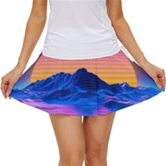 Sun Ultra Artistic 3d Illustration Sunset Women s Skort