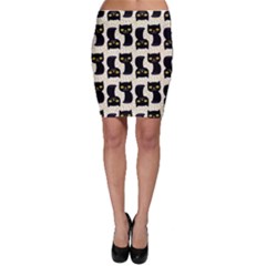 Black Cats And Dots Koteto Cat Pattern Kitty Bodycon Skirt by Salman4z