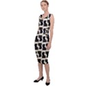 Black Cats And Dots Koteto Cat Pattern Kitty Sleeveless Pencil Dress View2