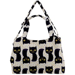 Black Cats And Dots Koteto Cat Pattern Kitty Double Compartment Shoulder Bag by Salman4z