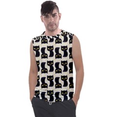 Black Cats And Dots Koteto Cat Pattern Kitty Men s Regular Tank Top by Salman4z