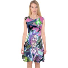 Rick And Morty Time Travel Ultra Capsleeve Midi Dress by Salman4z