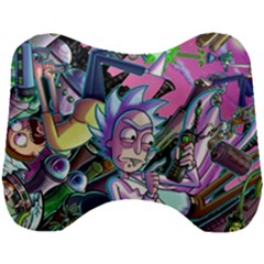 Rick And Morty Time Travel Ultra Head Support Cushion by Salman4z