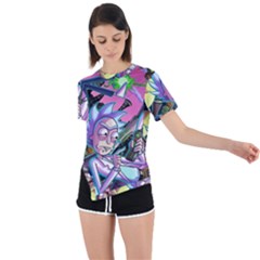 Rick And Morty Time Travel Ultra Asymmetrical Short Sleeve Sports Tee by Salman4z