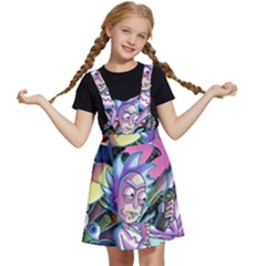 Rick And Morty Time Travel Ultra Kids  Apron Dress by Salman4z