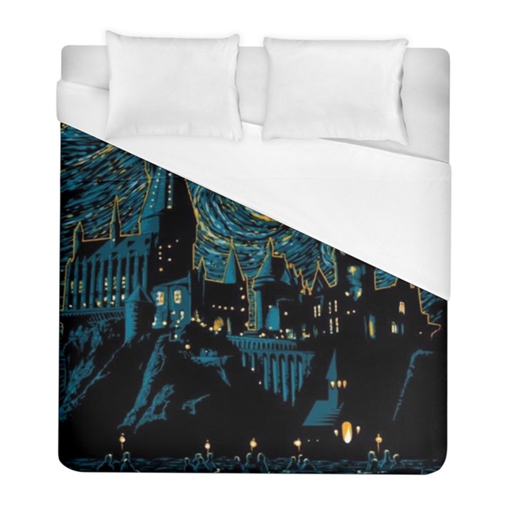 Hogwarts Castle Van Gogh Duvet Cover (Full/ Double Size)