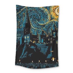 Hogwarts Castle Van Gogh Small Tapestry by Salman4z