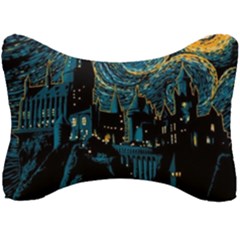 Hogwarts Castle Van Gogh Seat Head Rest Cushion by Salman4z