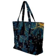 Hogwarts Castle Van Gogh Zip Up Canvas Bag by Salman4z