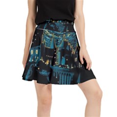 Hogwarts Castle Van Gogh Waistband Skirt by Salman4z