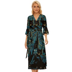 Hogwarts Castle Van Gogh Midsummer Wrap Dress by Salman4z