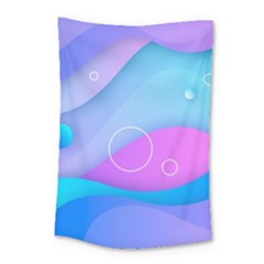 Colorful Blue Purple Wave Small Tapestry by Salman4z