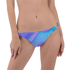 Colorful Blue Purple Wave Ring Detail Bikini Bottoms by Salman4z