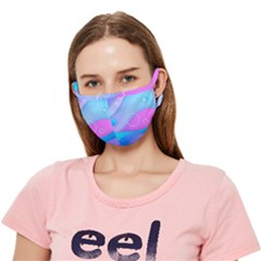 Colorful Blue Purple Wave Crease Cloth Face Mask (adult) by Salman4z