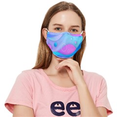 Colorful Blue Purple Wave Fitted Cloth Face Mask (adult) by Salman4z