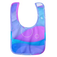 Colorful Blue Purple Wave Baby Bib