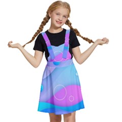 Colorful Blue Purple Wave Kids  Apron Dress