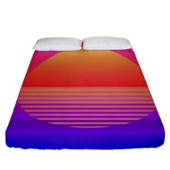 Sunset Summer Time Fitted Sheet (california King Size) by Salman4z