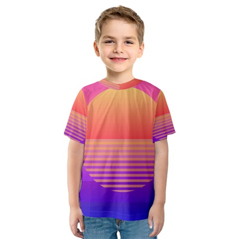 Sunset Summer Time Kids  Sport Mesh Tee by Salman4z