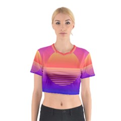 Sunset Summer Time Cotton Crop Top by Salman4z