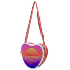 Sunset Summer Time Heart Shoulder Bag by Salman4z