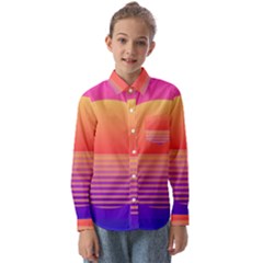 Sunset Summer Time Kids  Long Sleeve Shirt by Salman4z