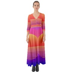 Sunset Summer Time Button Up Boho Maxi Dress by Salman4z