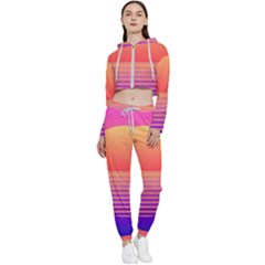 Sunset Summer Time Cropped Zip Up Lounge Set by Salman4z