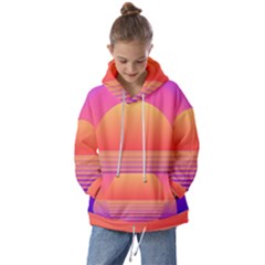 Sunset Summer Time Kids  Oversized Hoodie