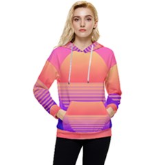 Sunset Summer Time Women s Lightweight Drawstring Hoodie