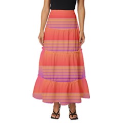 Sunset Summer Time Tiered Ruffle Maxi Skirt