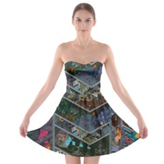 Fictional Character Cartoons Strapless Bra Top Dress by Salman4z