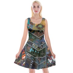 Fictional Character Cartoons Reversible Velvet Sleeveless Dress by Salman4z