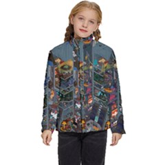 Fictional Character Cartoons Kids  Puffer Bubble Jacket Coat by Salman4z