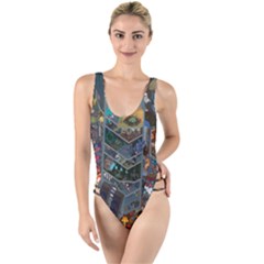 Fictional Character Cartoons High Leg Strappy Swimsuit by Salman4z